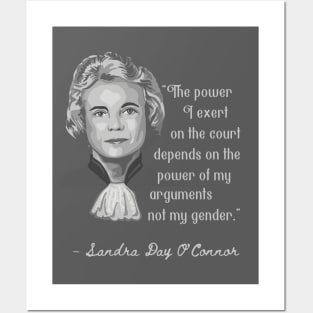 Sandra Day O'Connor Portrait and Quote Posters and Art